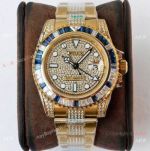 (ROF) Swiss Replica Rolex GMT-Master II Custom Watch Full Diamond Dial A2836 Movement